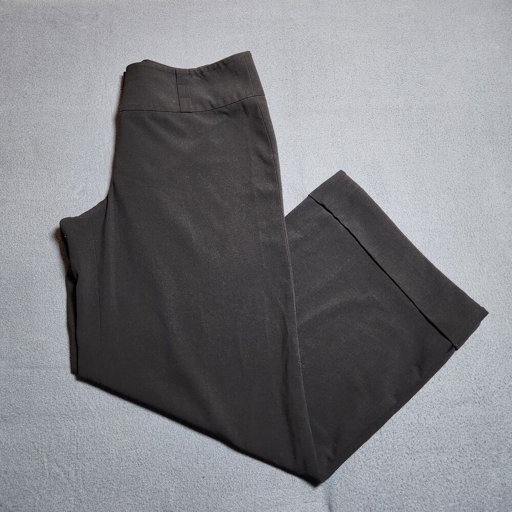 Ann Taylor LOFT Pants Women 8 Black Mid Rise Wide Leg